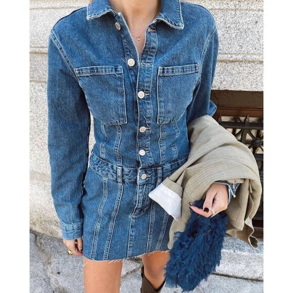 TRF DENIM DRESS ZARA BLOGGERS FAV - Picture 9 of 17